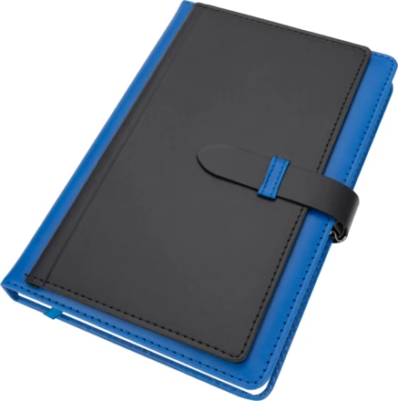 Notatnik A5 w linie z wizytownikiem - niebieski - (NMC-20088-04)