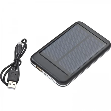 Power bank 4000 mAh solarny - czarny - (NMC-23559-03)