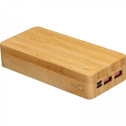 Power bank 20000 mAh bambusowy - beżowy - (NMC-33969-13)