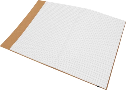 Notatnik A5 w kratkę z długopisem - brązowy - (NMC-20582-01)