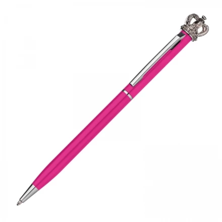 Metal pen with crown - pink - (NMC-10488-11)