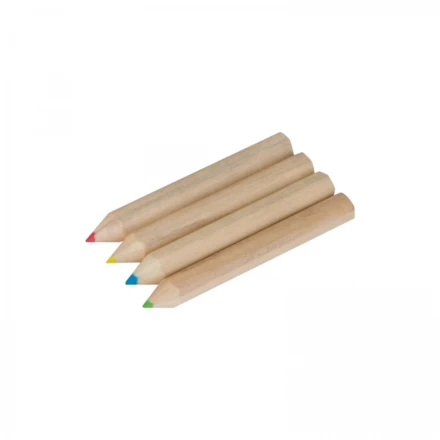 4 wooden colored pencils - brown - (NMC-11128-01)