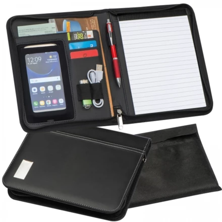 Folder A5 z notatnikiem w linie - czarny - (NMC-20633-03)