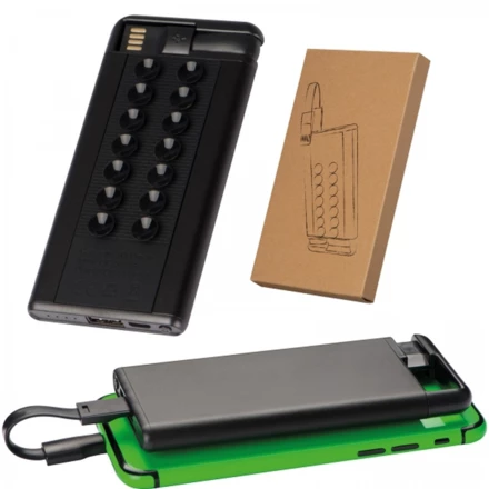 Power bank 4000 mAh z przyssawkami - czarny - (NMC-40638-03)