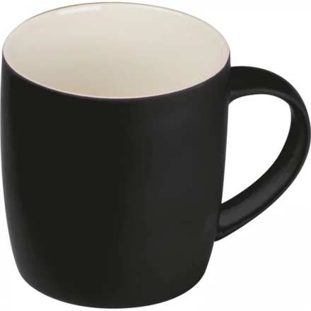 Kubek ceramiczny soft touch 300 ml - czarny - (NMC-80654-03)