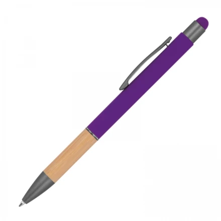 Długopis metalowy touch pen soft touch - fioletowy - (NMC-13581-12)