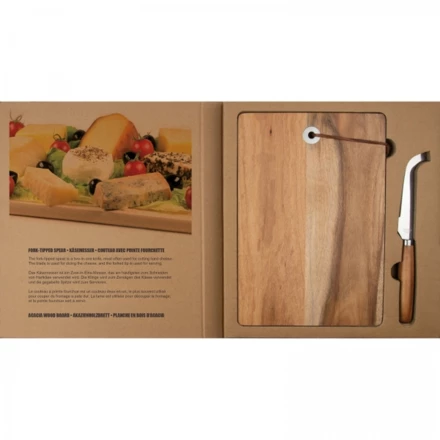 Deska do serów z nożem - brązowy - (NMC-80836-01)