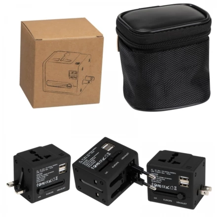 Travel adapter - black - (NMC-40838-03)