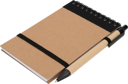 Notatnik w linie z długopisem - czarny - (NMC-20497-03)