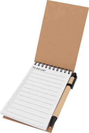 Notatnik w linie z długopisem - czarny - (NMC-20497-03)