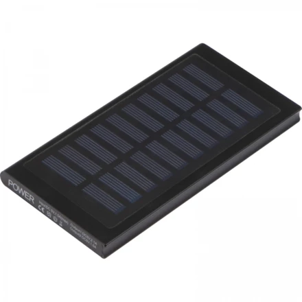 Power bank 8000 mAh solarny - czarny - (NMC-30824-03)