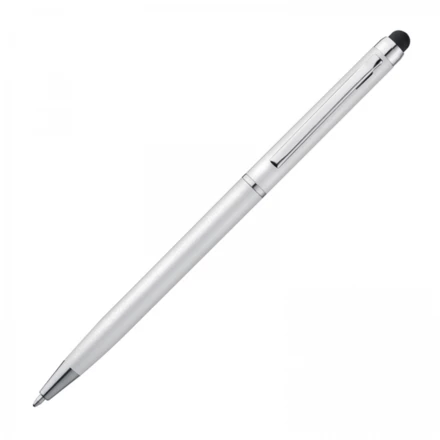 Długopis plastikowy touch pen - biały - (NMC-18786-06)