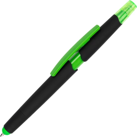 Plastic pen with highlighter touch pen - light green - (NMC-10965-29)