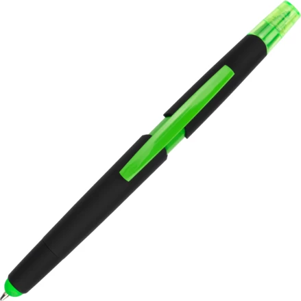 Plastic pen with highlighter touch pen - light green - (NMC-10965-29)
