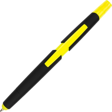 Długopis plastikowy z zakreślaczem touch pen - żółty - (NMC-10965-08)