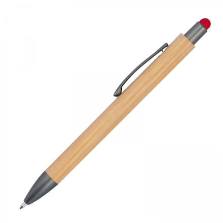 Długopis drewniany touch pen - czerwony - (NMC-12194-05)