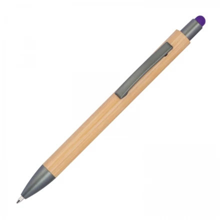 Długopis drewniany touch pen - fioletowy - (NMC-12194-12)