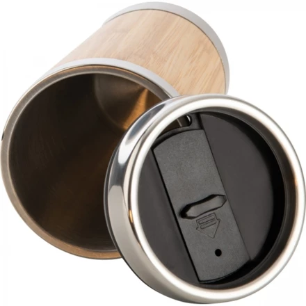 Kubek termiczny bambusowy 400 ml - beżowy - (NMC-60926-13)