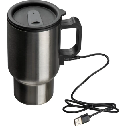 USB thermal mug 400 ml - grey - (NMC-62613-07)