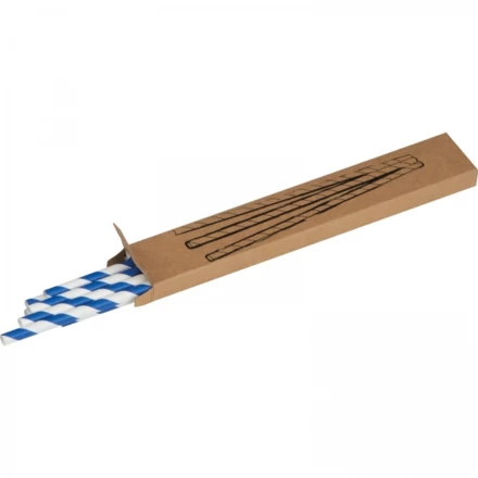 Słomki do napojów tekturowe 10 szt. - niebieski - (NMC-81191-04)