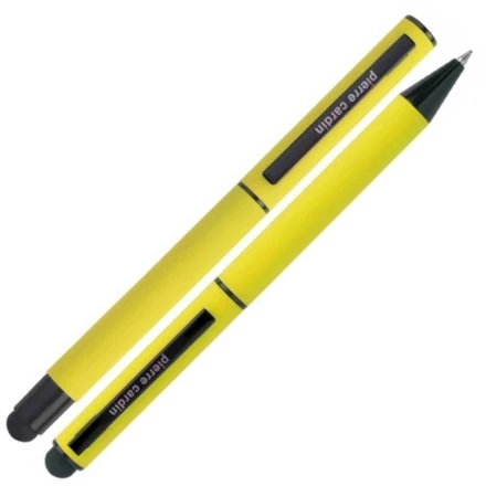 Zestaw piśmienny długopis i pióro kulkowe touch pen soft touch CELEBRATION Pierre Cardin - żółty - (NMC-B040100-0IP308)