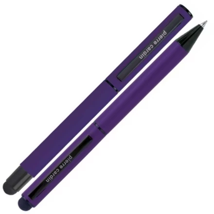 Zestaw piśmienny długopis i pióro kulkowe touch pen soft touch CELEBRATION Pierre Cardin - fioletowy - (NMC-B040100-4IP312)