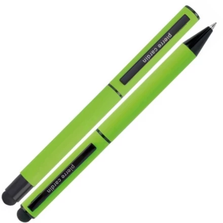 Zestaw piśmienny długopis i pióro kulkowe touch pen soft touch CELEBRATION Pierre Cardin - jasnozielony - (NMC-B040100-7IP329)