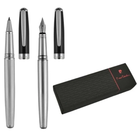 Writing set fountain pen & roller CHRISTOPHE Pierre Cardin - grey - (NMC-B0400401IP3-07)