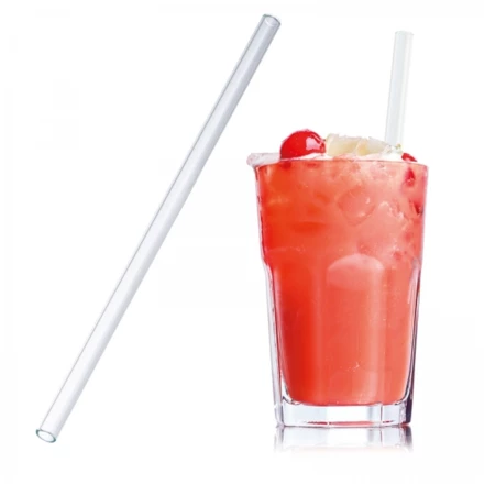 Słomka do napojów szklana 20 cm - przeźroczysty - (NMC-81599-66)