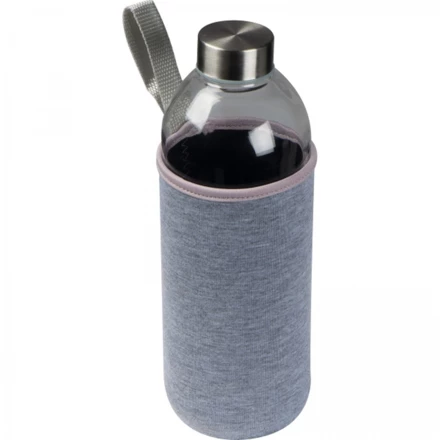 Butelka szklana z pokrowcem 1000 ml - szary - (NMC-62427-07)