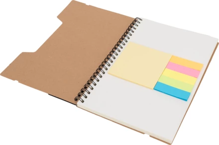 Notatnik A5 w kropki z karteczkami do markowania - brązowy - (NMC-22387-01)