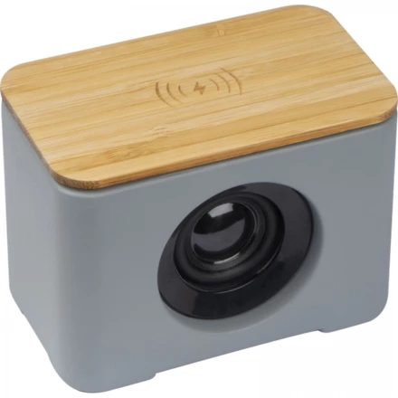 Głośnik bluetooth z ładowarką indukcyjną - szary - (NMC-22426-07)