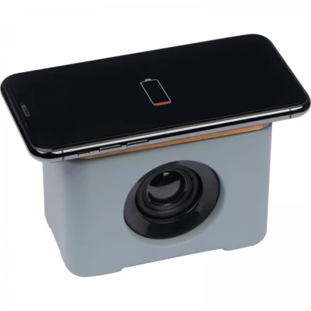 Głośnik bluetooth z ładowarką indukcyjną - szary - (NMC-22426-07)