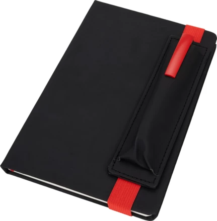 Notatnik A5 w linie z długopisem - czerwony - (NMC-22385-05)