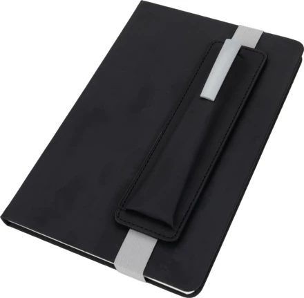 Notatnik A5 w linie z długopisem - szary - (NMC-22385-07)