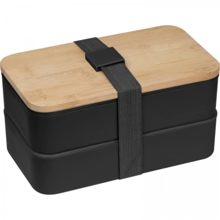 Lunch box ze sztućcami - czarny - (NMC-82531-03)
