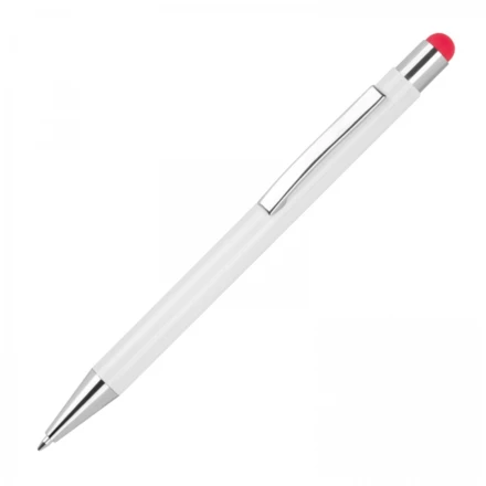 Długopis aluminiowy soft touch i touch pen - czerwony - (NMC-13238-05)