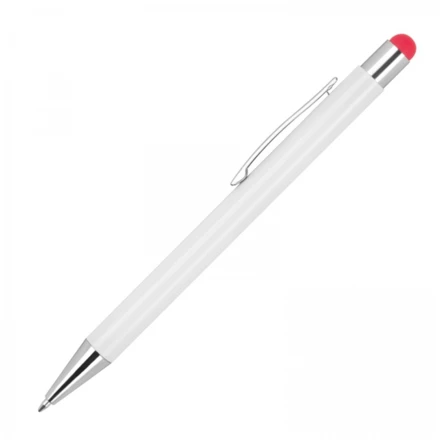 Długopis aluminiowy soft touch i touch pen - czerwony - (NMC-13238-05)