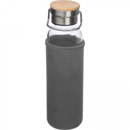 Butelka szklana z pokrowcem 600 ml - szary - (NMC-63181-07)