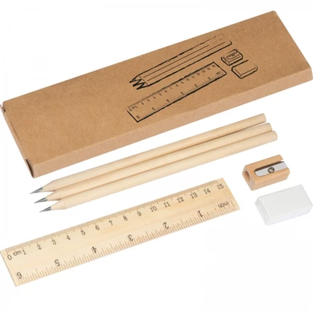 Zestaw piśmienny 6w1 - beżowy - (NMC-23216-13)