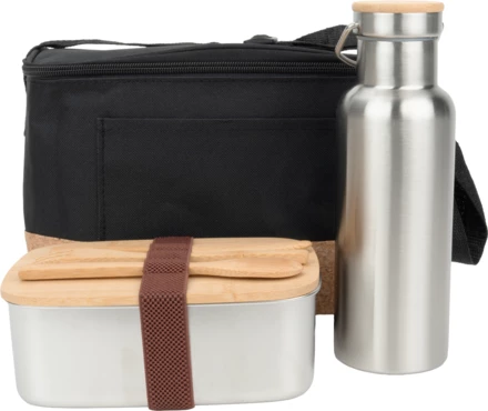 Zestaw lunch box, butelka 500 ml i torba termiczna - wielokolorowy - (NMC-93572-mc)