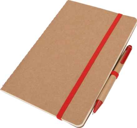 Notatnik A5 z czystymi stronami i długopisem - czerwony - (NMC-23776-05)