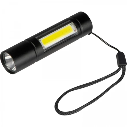 Latarka LED z diodą COB - czarny - (NMC-93791-03)
