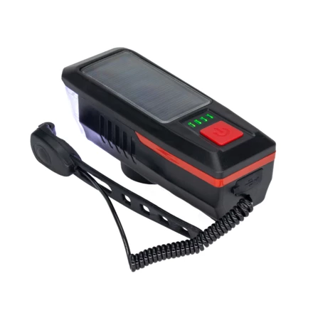 Lampka rowerowa solarna z klaksonem - (NMC-EG05899-03)