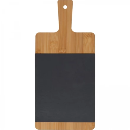 Deska kuchenna bambusowa z łupkiem - beżowy - (NMC-83864-13)