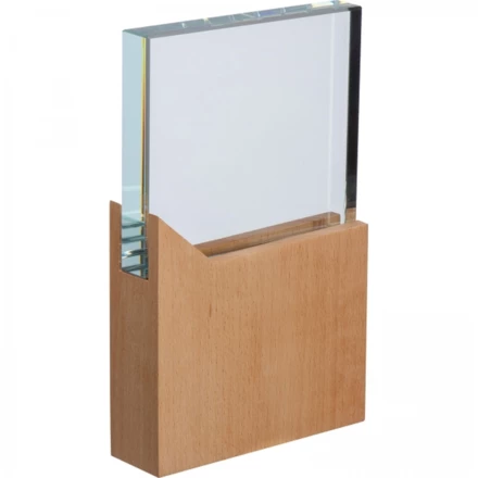 Szklany blok trofeum - beżowy - (NMC-23970-13)