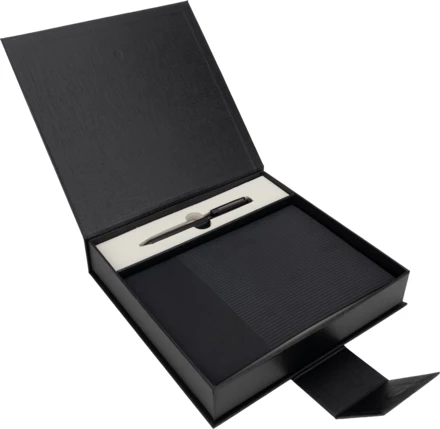 Zestaw notatnik A5 i długopis CrisMa - czarny - (NMC-24386-03)