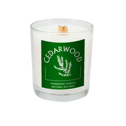 Świeca sojowa 190g Cedarwood - przeźroczysty - (NMC-PS000-3)