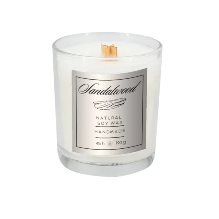 Świeca sojowa 190g Sandalwood - przeźroczysty - (NMC-PS000-4)