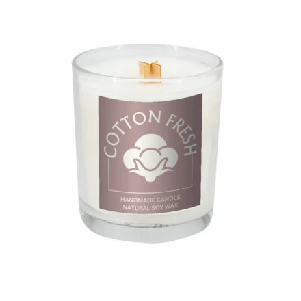 Świeca sojowa 190g Cotton Fresh - przeźroczysty - (NMC-PS000-5)
